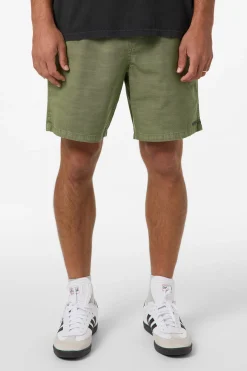 O'Riginals Shoreline Elastic Waist 18"'' Shorts - Oil Green | O'Neill