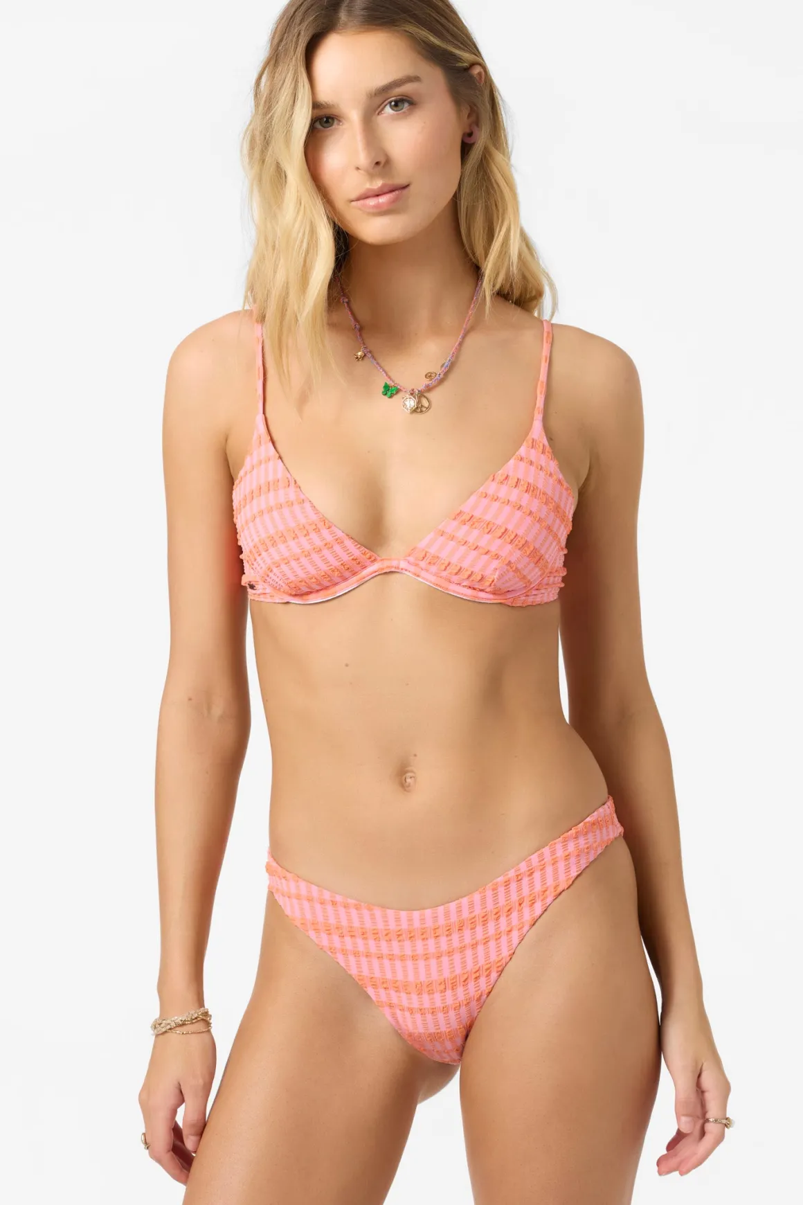 Paradise Plaid Honopu Bra Top - Sachet Pink | O'Neill