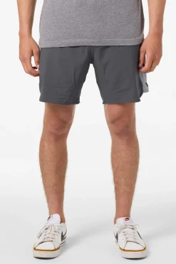 Perform Light Tech Panel Lined Elastic Waist 17" Hybrid Shorts - Graphite | O'Neill