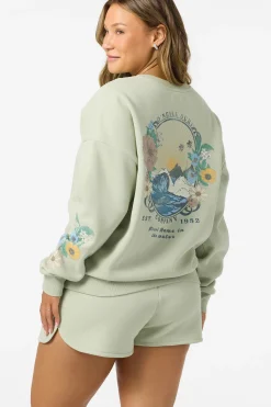 Petal Oversized Crew Crew Neck Fleece - Desert Sage | O'Neill