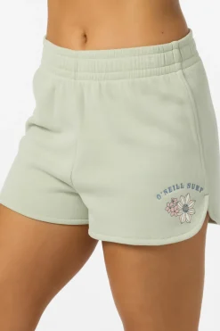Petal Scallop Fleece Lounge Shorts - Desert Sage | O'Neill