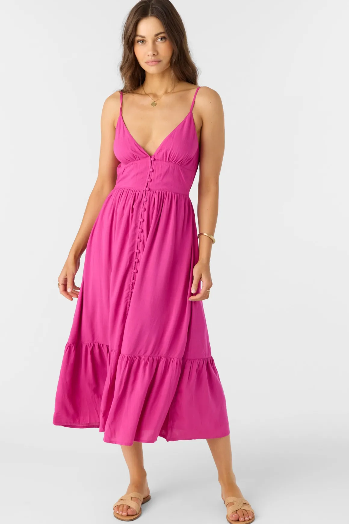 Pilar Midi Dress - Fuchsia | O'Neill