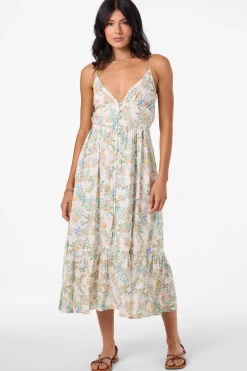 Pilar Nayomi Floral Midi Dress - Winter White | O'Neill