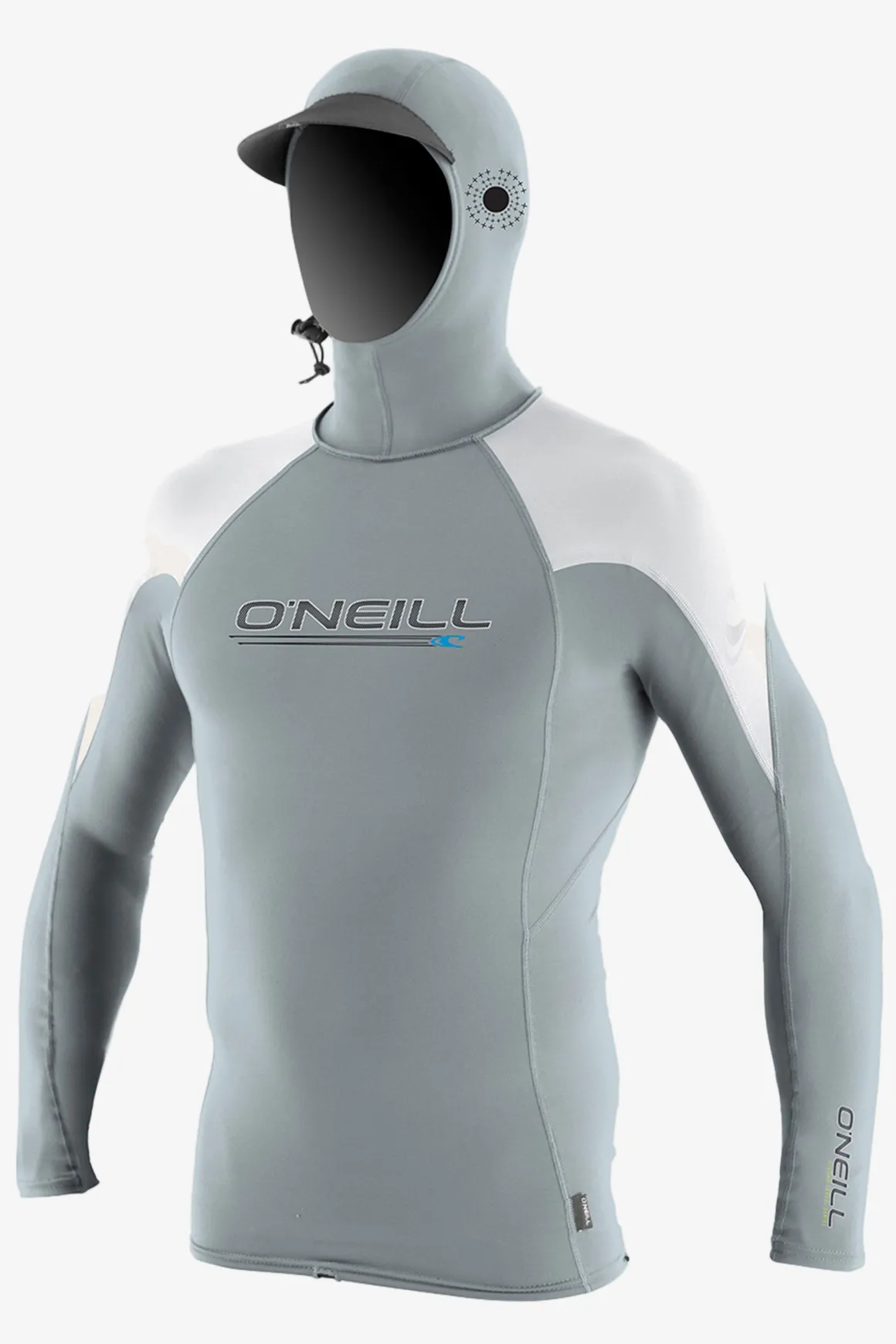 Premium O'zone Long Sleeve Rashguard W/hood - Coolgry/wht/wht | O'Neill