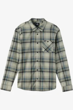 Redmond Plaid Flannel Standard Fit Long Sleeve Shirt - Sage | O'Neill