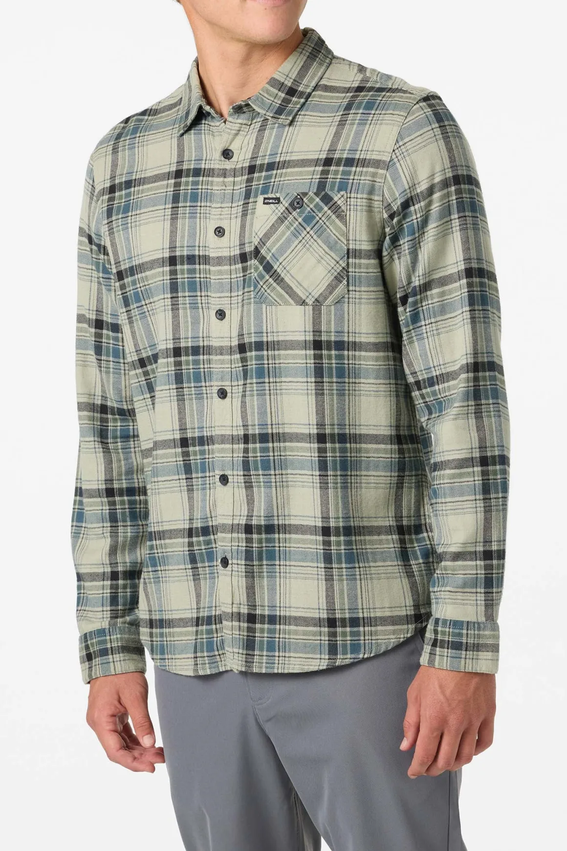 Redmond Plaid Flannel Standard Fit Long Sleeve Shirt - Sage | O'Neill