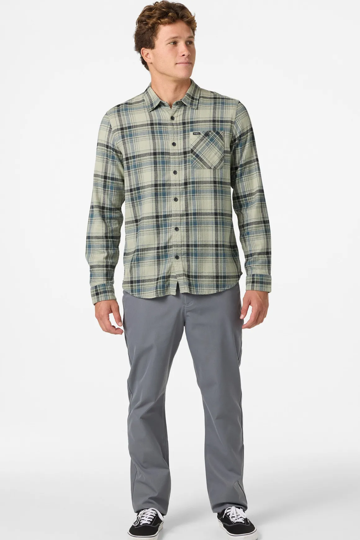 Redmond Plaid Flannel Standard Fit Long Sleeve Shirt - Sage | O'Neill