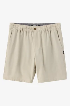 Reserve Light Check Elastic Waist 18"'' Hybrid Shorts - Lt Khaki | O'Neill