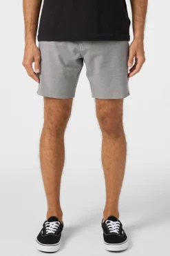 Reserve Light Check Scallop Elastic Waist 18" Hybrid Shorts - Graphite | O'Neill