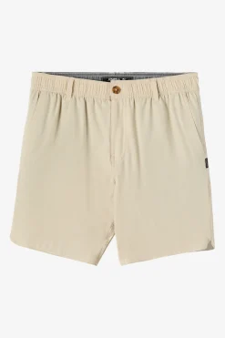 Reserve Light Check Scallop Elastic Waist 18" Hybrid Shorts - Lt Khaki | O'Neill