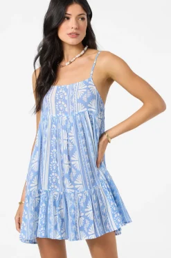 Saltwater Essentials Rilee Printed Mini Cover-Up Dress - Azurine | O'Neill