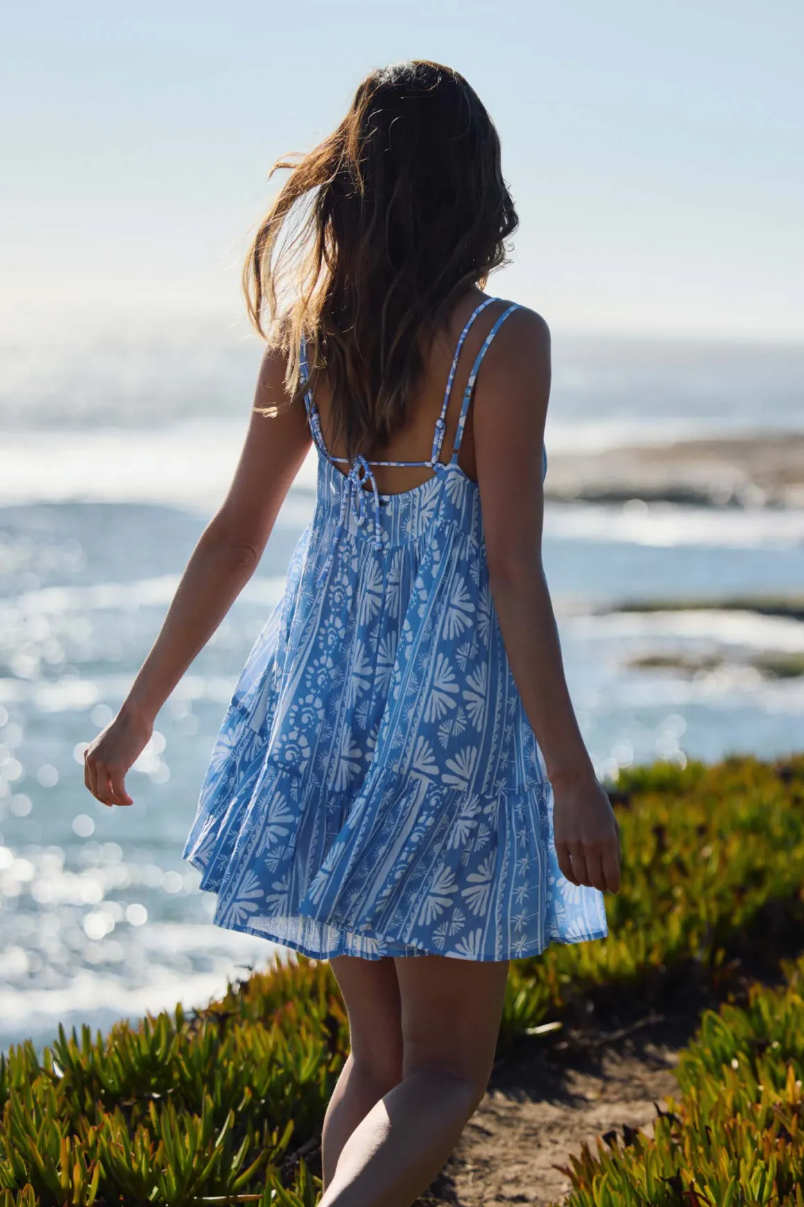Saltwater Essentials Rilee Printed Mini Cover-Up Dress - Azurine | O'Neill