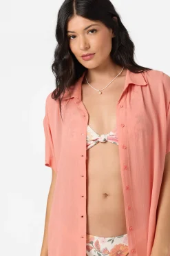 Saltwater Solids Carlee Cover-Up - Melon | O'Neill