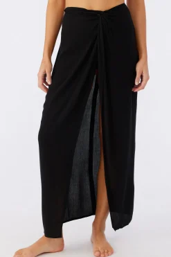 Saltwater Solids Hanalei Maxi Skirt Cover-Up - Black | O'Neill
