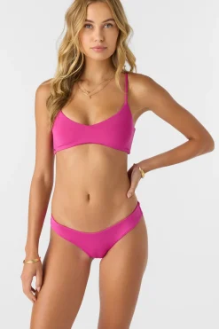 Saltwater Solids Huntington Bralette Top - Fuchsia | O'Neill