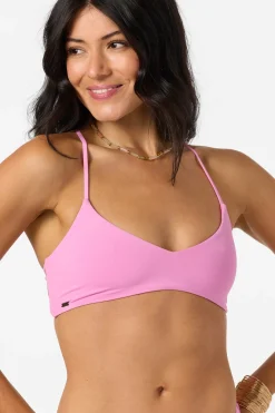 Saltwater Solids Huntington Bralette Top - Begonia | O'Neill