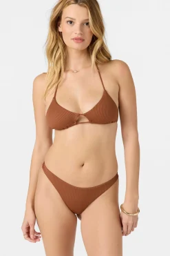 Saltwater Solids Rib Hermosa Skimpy Bottoms - Rustic Brown | O'Neill