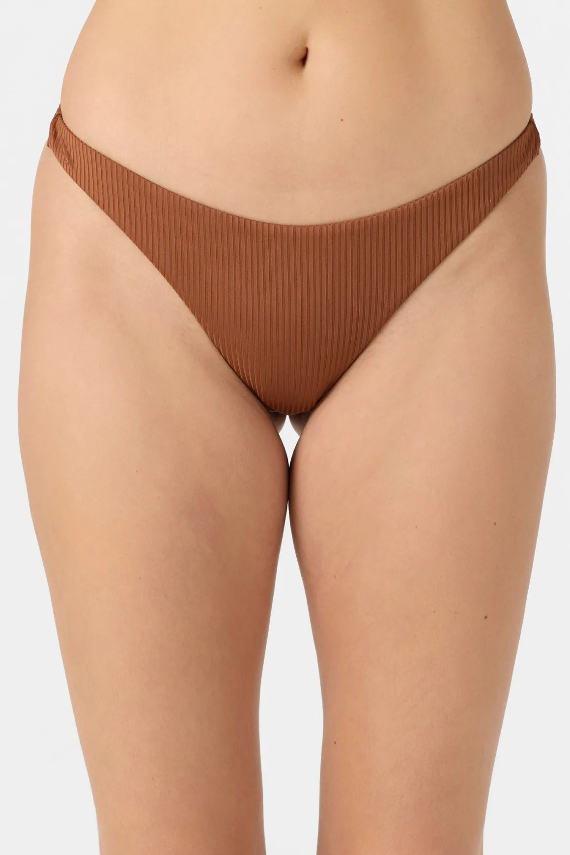 Saltwater Solids Rib Hermosa Skimpy Bottoms - Rustic Brown | O'Neill