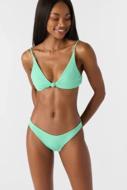 Saltwater Solids Rib Pismo Bralette Top - Jade Cream | O'Neill