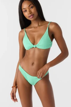 Saltwater Solids Rib Pismo Bralette Top - Jade Cream | O'Neill