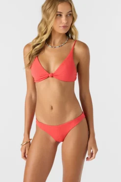 Saltwater Solids Rib Pismo Bralette Top - Cayenne | O'Neill