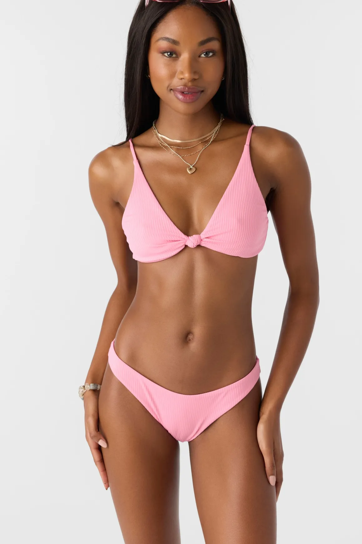 Saltwater Solids Rib Pismo Bralette Top - Sachet Pink | O'Neill