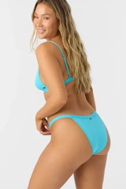 Saltwater Solids Rib Queens Cheeky Bottoms - Aquamarine | O'Neill