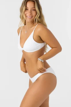 Saltwater Solids Rib Rockley Medium Bottoms - White | O'Neill