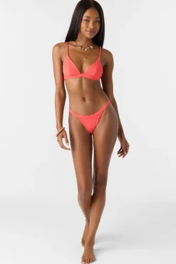 Saltwater Solids Rib Seaside Triangle Top - Cayenne | O'Neill