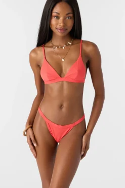 Saltwater Solids Rib Seaside Triangle Top - Cayenne | O'Neill