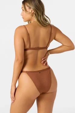 Saltwater Solids Rib Seaside Triangle Top - Rustic Brown | O'Neill