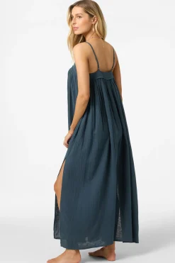 Saltwater Solids Sai Maxi Cover-Up Dress - Slate | O'Neill