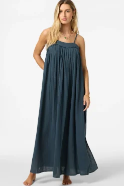 Saltwater Solids Sai Maxi Cover-Up Dress - Slate | O'Neill