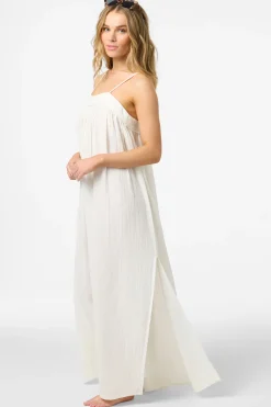 Saltwater Solids Sai Maxi Cover-Up Dress - White | O'Neill