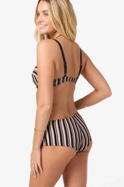 Sand Dollar Stripe Seashell Bra Top