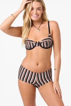 Sand Dollar Stripe Seashell Bra Top