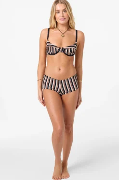 Sand Dollar Stripe Surfs Up Full Bottoms - Black | O'Neill