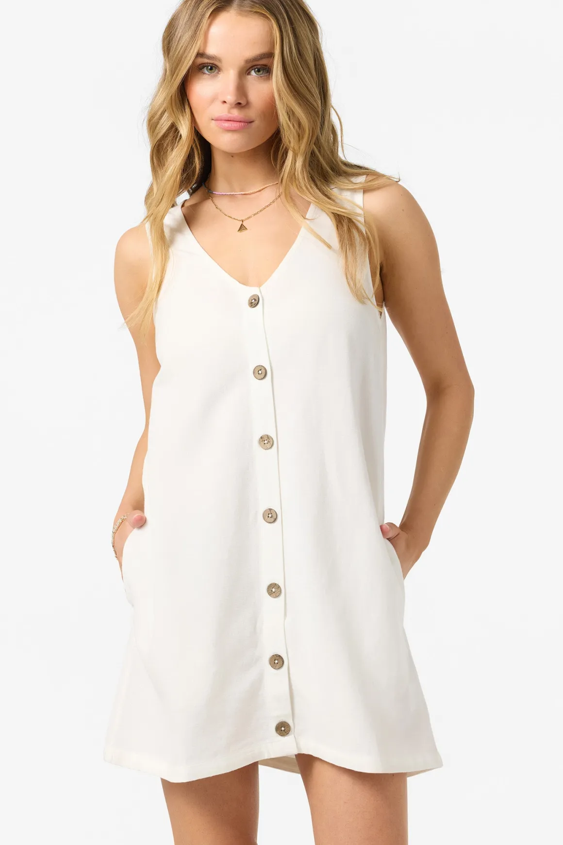 Sanders Mini Dress Short Dress - White | O'Neill