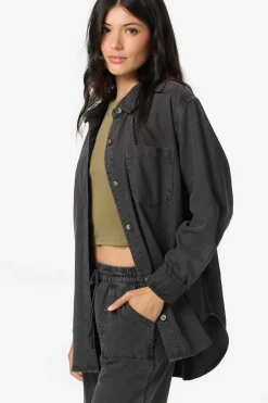 Sevie Shacket Jacket - Washed Black | O'Neill