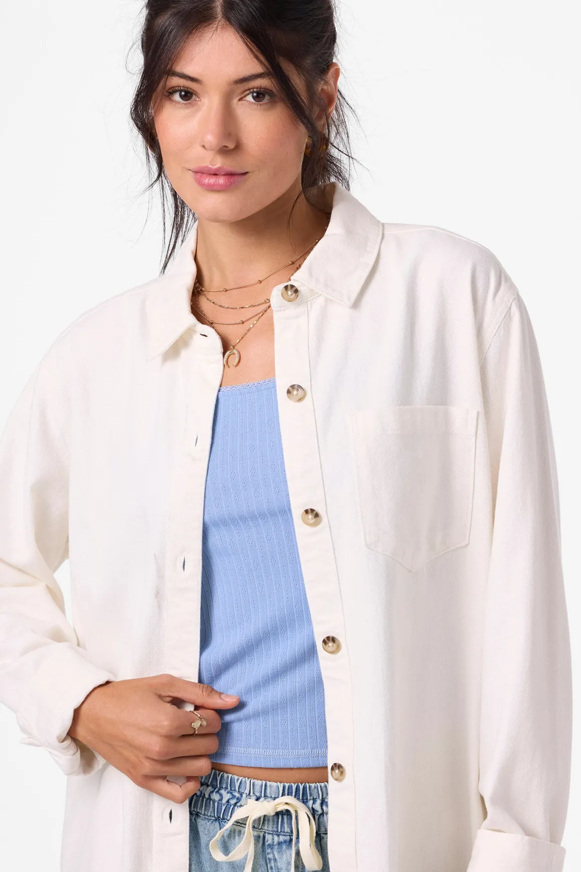 Sevie Shacket Jacket - Winter White | O'Neill