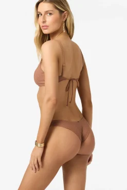 Shorebreak Rib Surfside Bralette Top - Carob Brown | O'Neill