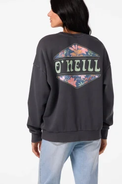 Solis Crew Crew Neck Fleece - Washed Black | O'Neill