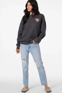 Solis Crew Crew Neck Fleece - Washed Black | O'Neill