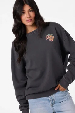 Solis Crew Crew Neck Fleece - Washed Black | O'Neill