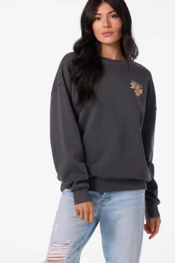 Solis Crew Crew Neck Fleece - Washed Black | O'Neill