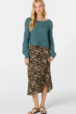 Sunni Rosalia Paisley Midi Skirts - Black | O'Neill