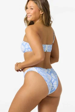 Surf Abstract Seal Beach One Shoulder Bandeau Top - Azurine | O'Neill