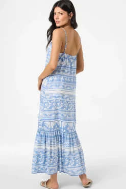 Tasmin Abstract Dress Midi Dress - Azurine | O'Neill