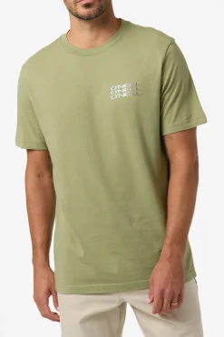 Triple Stack Classic Tee Standard Fit Tee - Oil Green | O'Neill