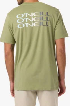 Triple Stack Classic Tee Standard Fit Tee - Oil Green | O'Neill